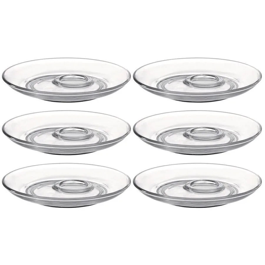 Untertassen-Set Leonardo transparent Kalk-Natron-Glas D 14.5 cm 6 Stk