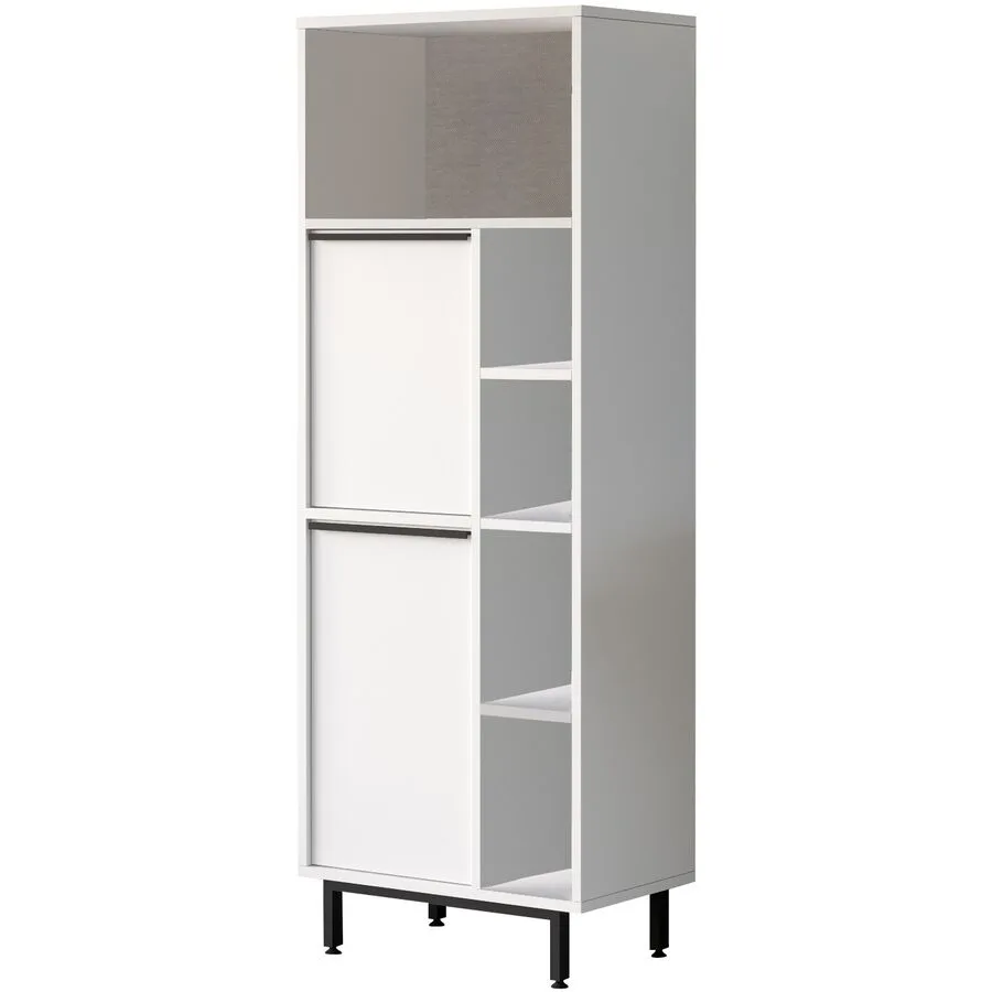 Badezimmerschrank Yemek weiss Melamin B 60 cm T 35.5 cm H 161.6 cm