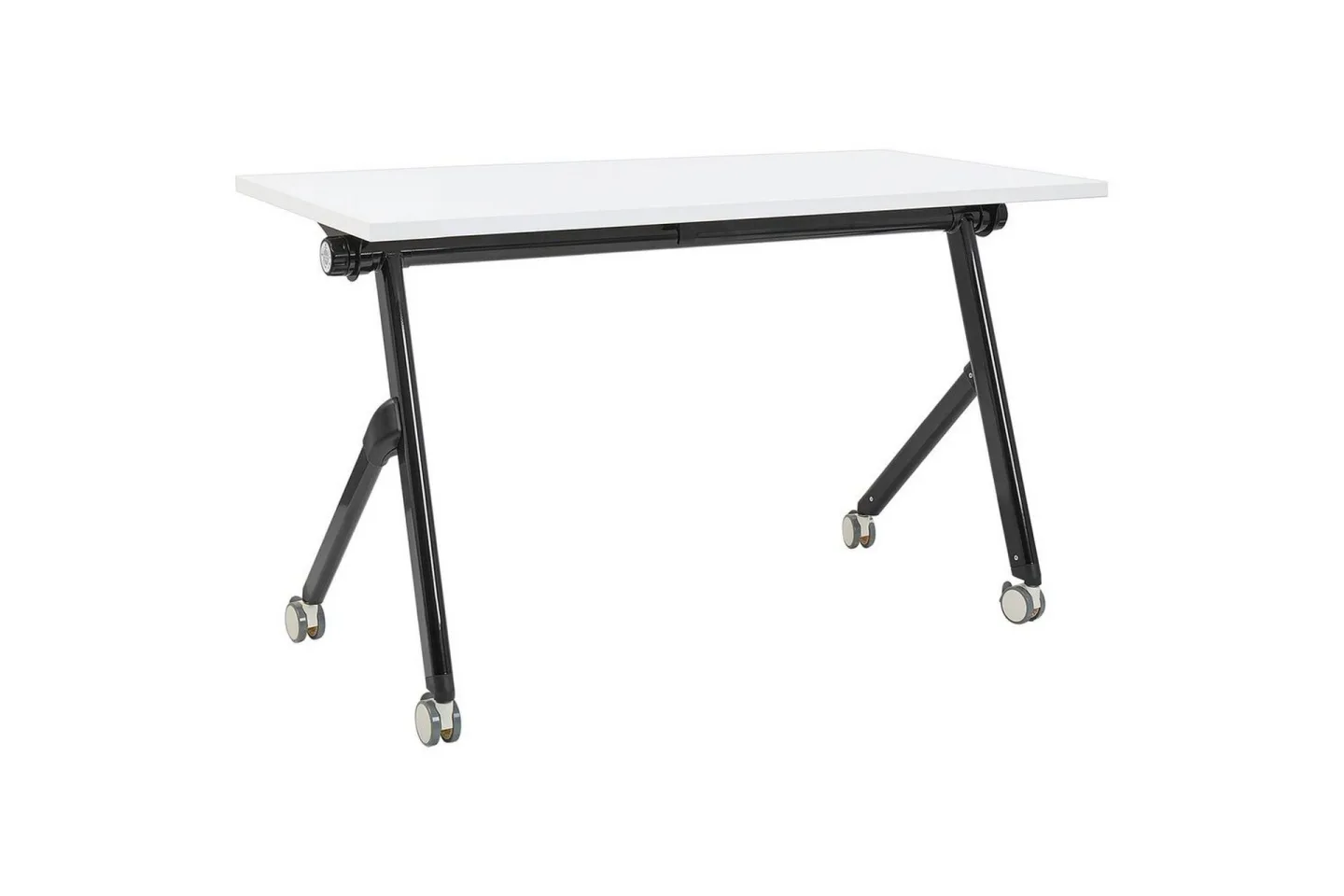 Hopfällbart skrivbord Bendi Vit/Svart, 120x60x75 cm - Vit/Svart, 120x60x75 cm