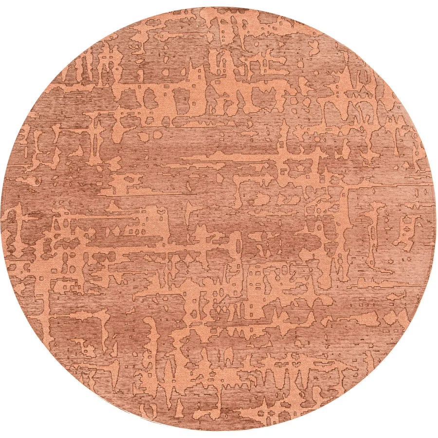 Teppich Baobab copper Einfarbig Polyester 140 x 140 cm