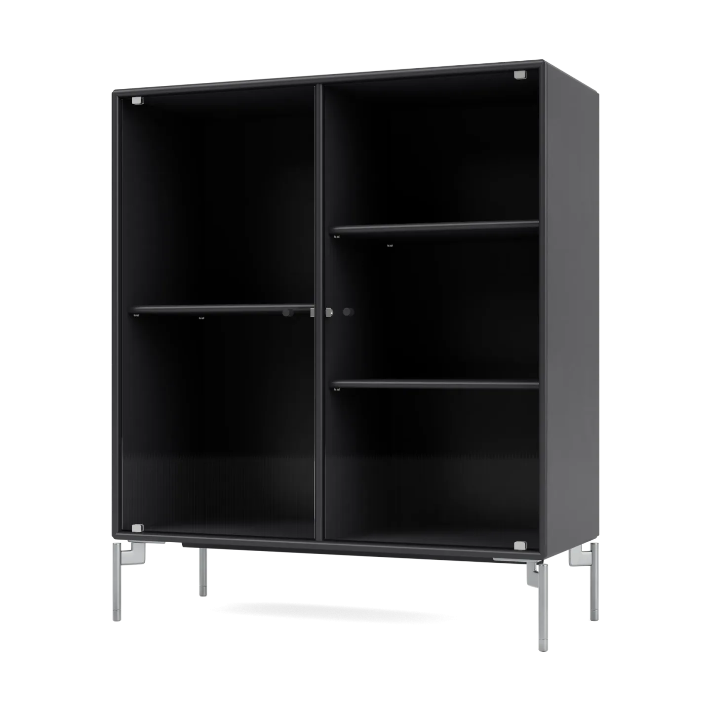 Montana Ripple II vitrinskåp 69,6x82,2x30 cm Anthracite-ben chrome