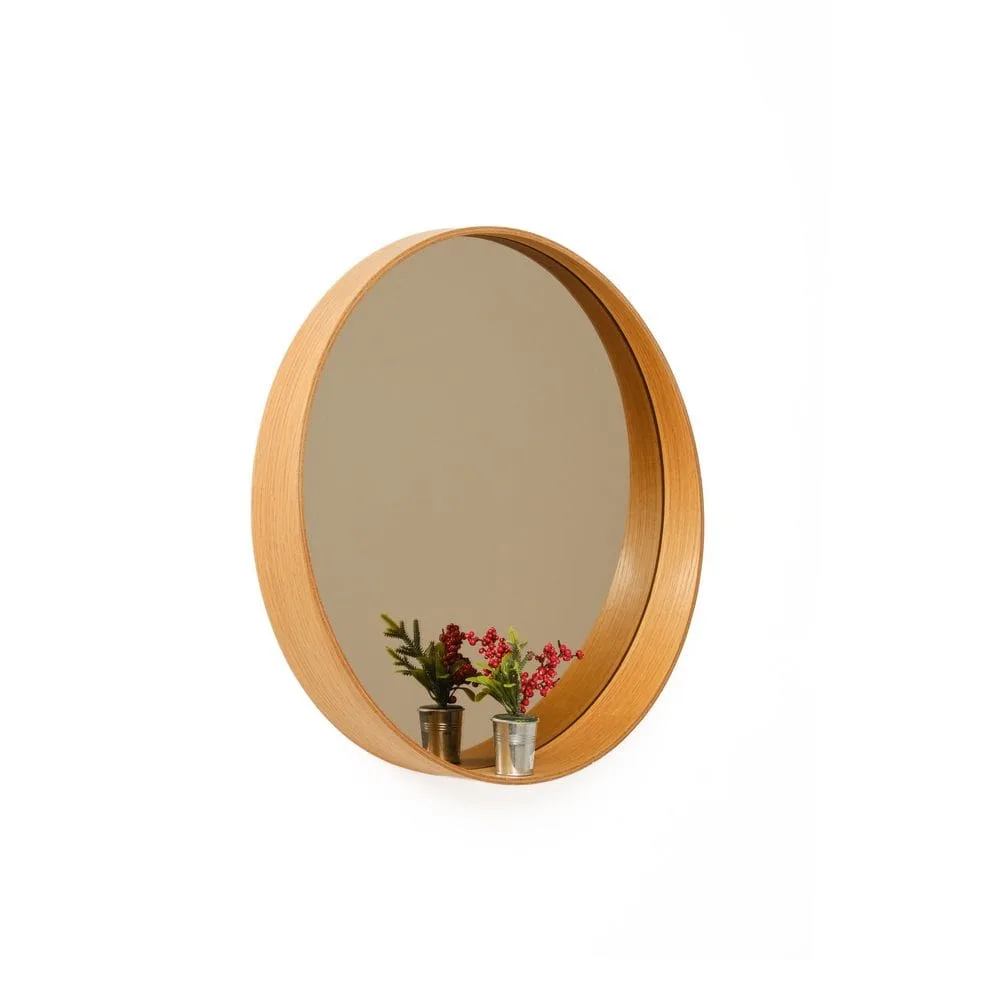 Aldrosin Vägghängd Spegel Rund 80 cm - Vit