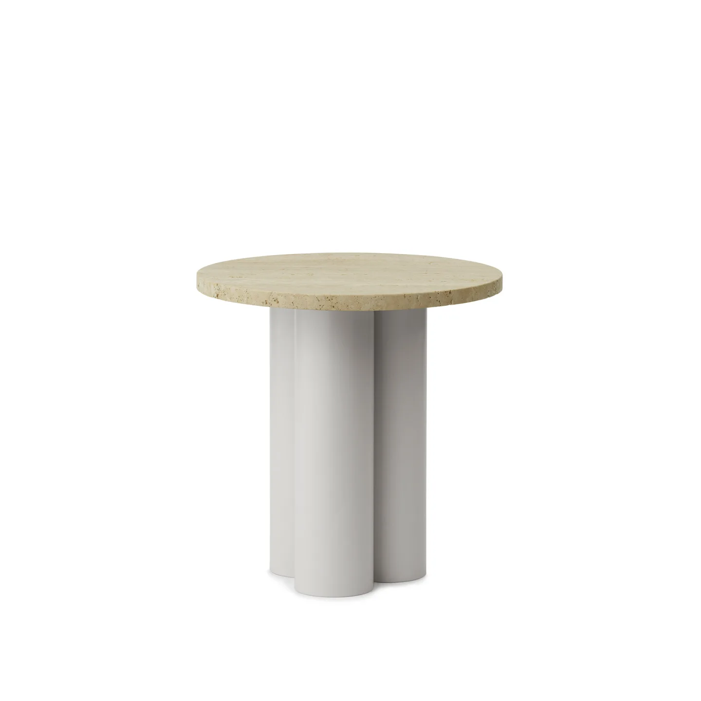 Normann Copenhagen - Dit Table Sand - Travertine Light - Sidobord - Mönstrad,Grå - Metall/Sten