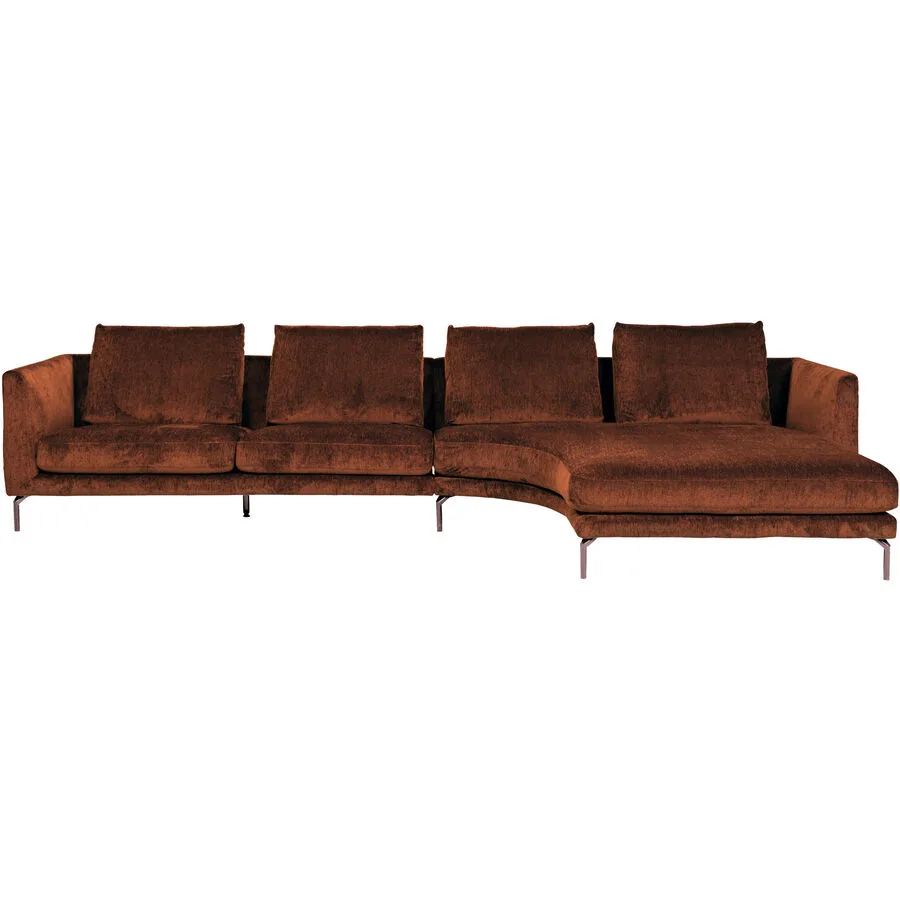 Ecksofa Lovis Orange Stoff 371 cm 177 cm