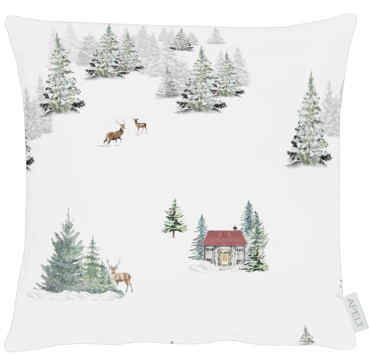 Apelt Kissenhülle Winterlandschaft 40x40 cm, Weiss Weiss | Schubiger Möbel