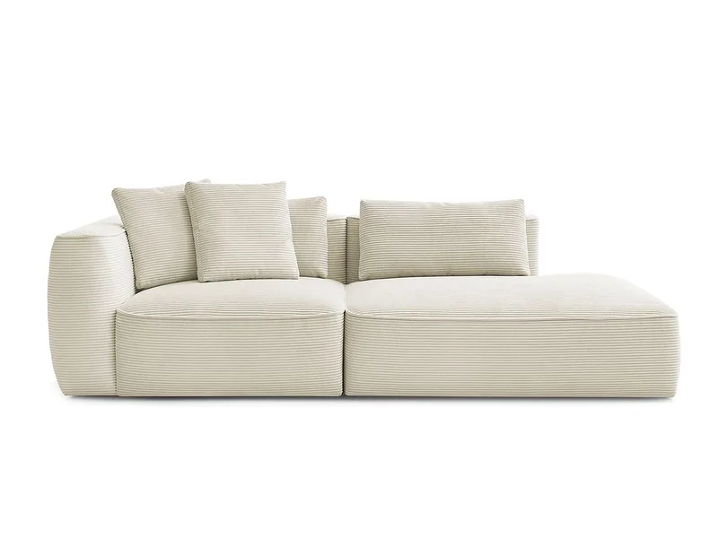 3er Sofa BOBOCHIC LEOPOLD Cord-Stoff beige