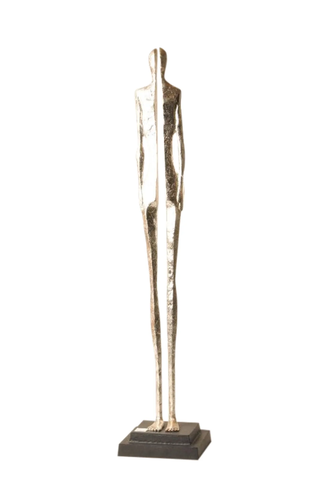 Schlittler Figur Mensch, Aluminium, Silber H: 127 cm | Schubiger Möbel
