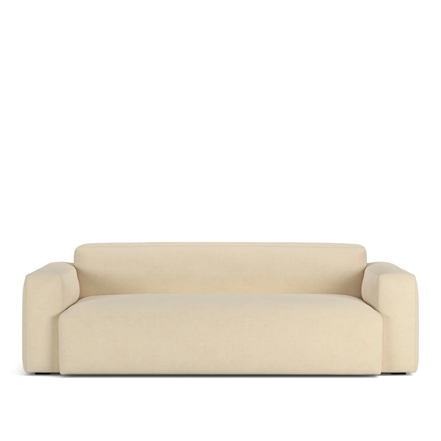 NOGA - Brick 2,5-Seater Sofa Sienna 101 Fixed Upholstery - Soffor - Beige - Dun/Metall/Trä/Textilmaterial