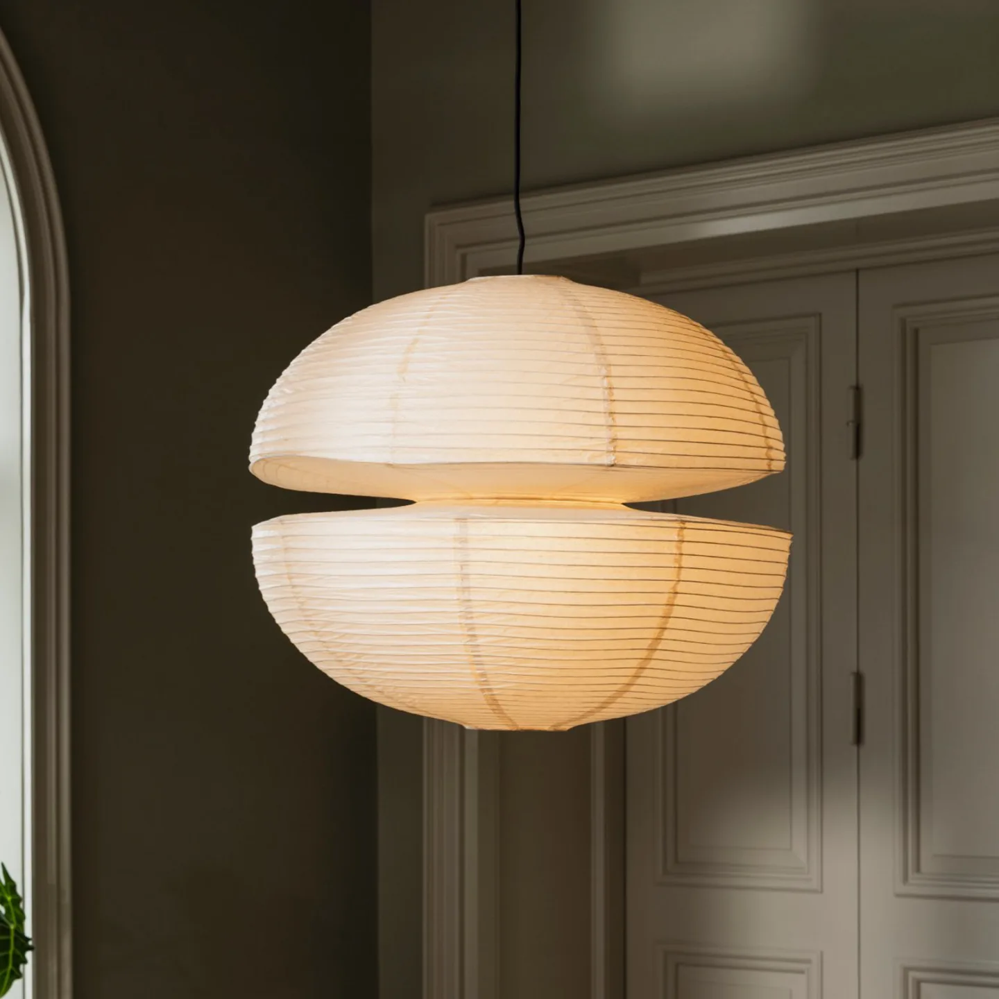 Mela Lampenschirm, Ø 60 cm, beige, E27 - Globen Lighting - Papier / Karton - Einflammig