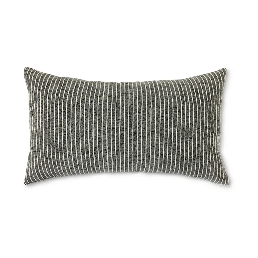 HKliving Striped monochrome Kissen 40x70 cm Grey