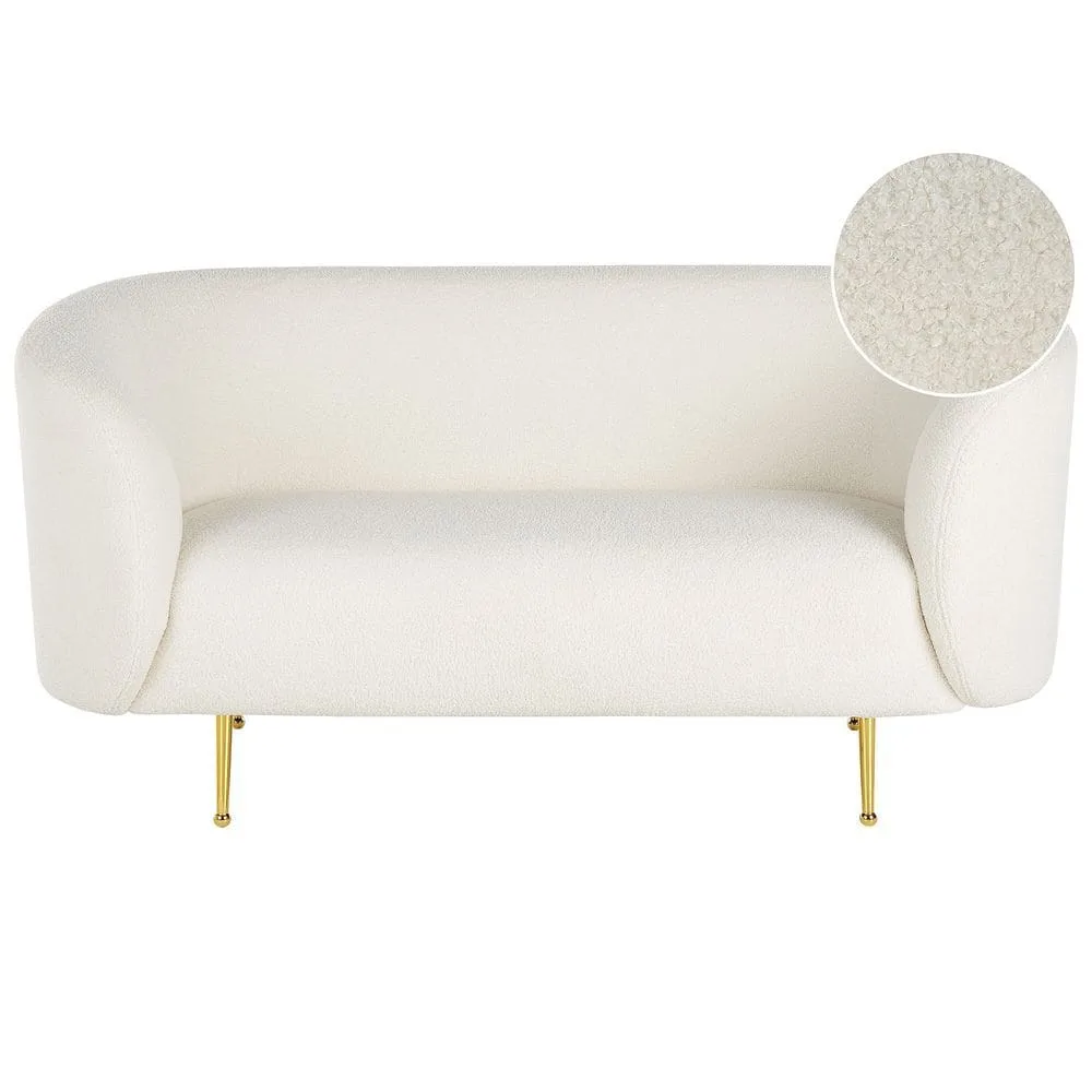 2-sits soffa Loen - Vitt, guld