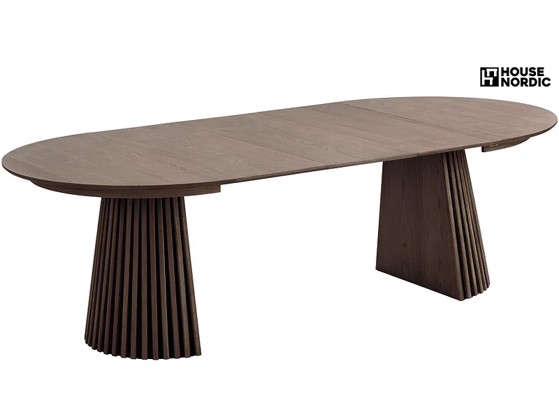 HOUSE NORDIC Tisch ausziehbar OSAKA 120-160-200-240x120x75cm rotbraun