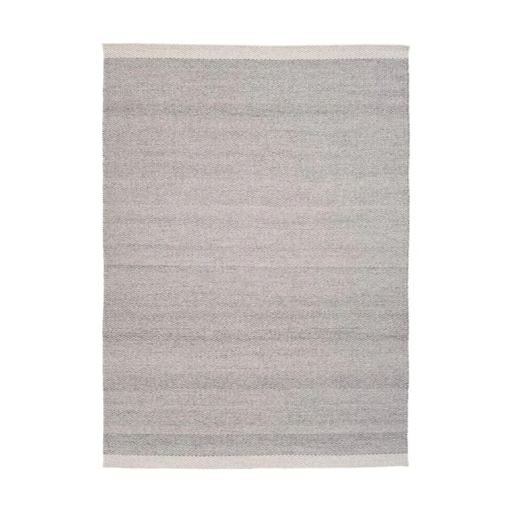Linie Design Frode Wollteppich Silber, 140x200 cm