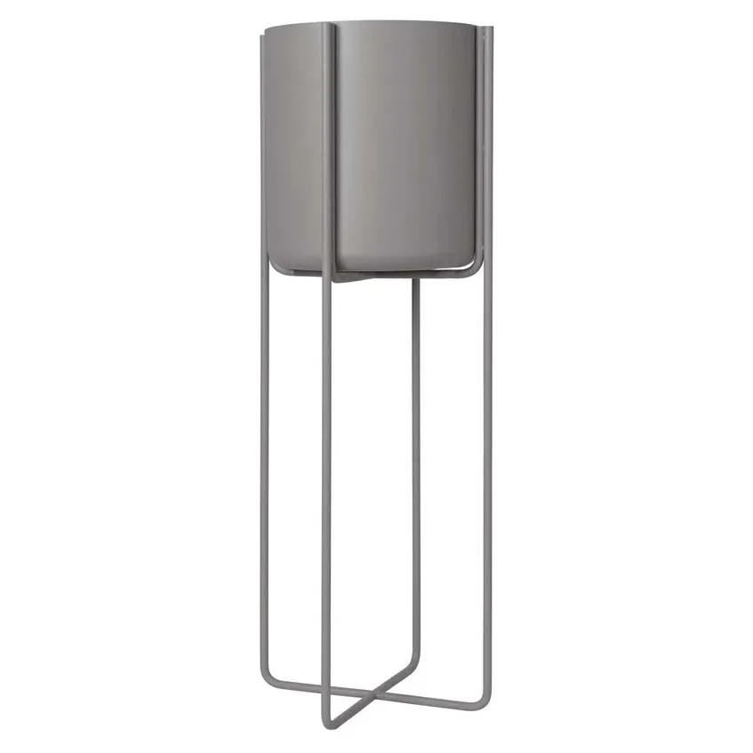 blomus Kena kruka på ben M h80,5 cm Ø29 cm Steel gray (mörkgrå)