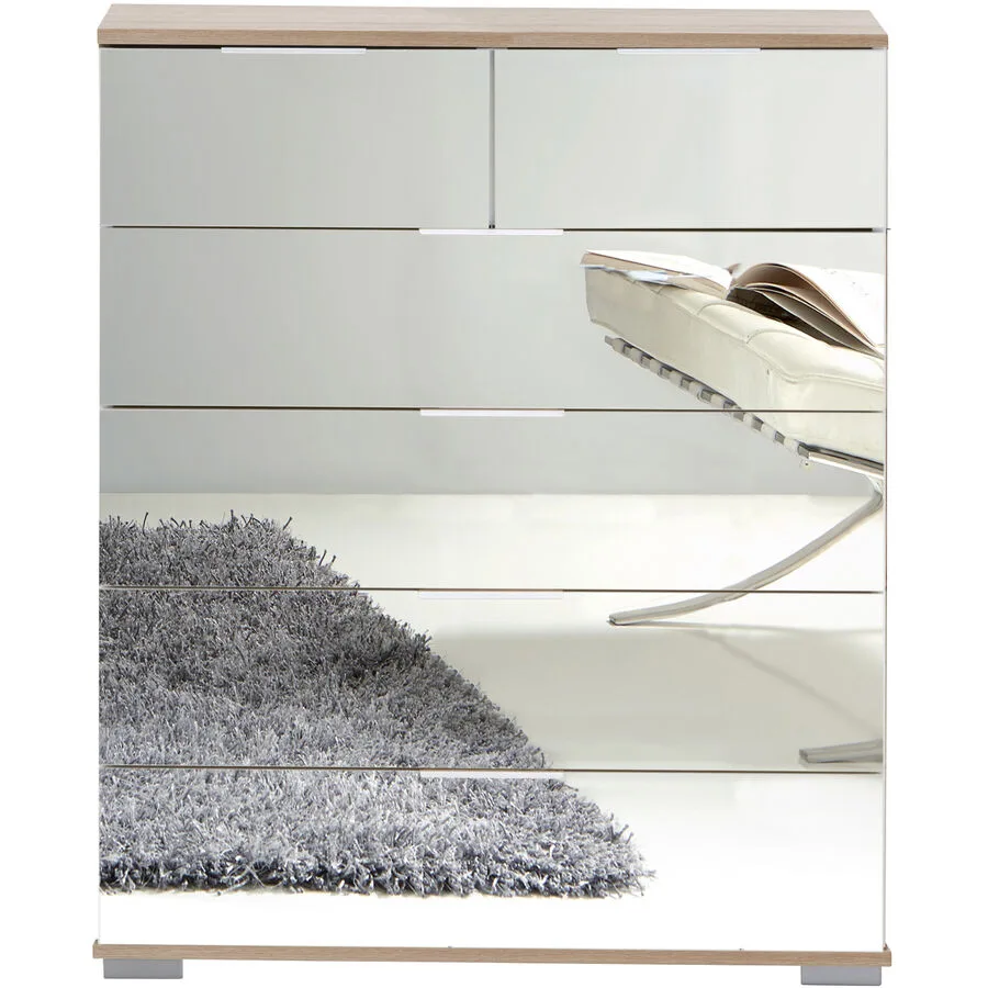 Kommode Peyton C Spiegelglas Holzwerkstoff B 82 H 102 cm