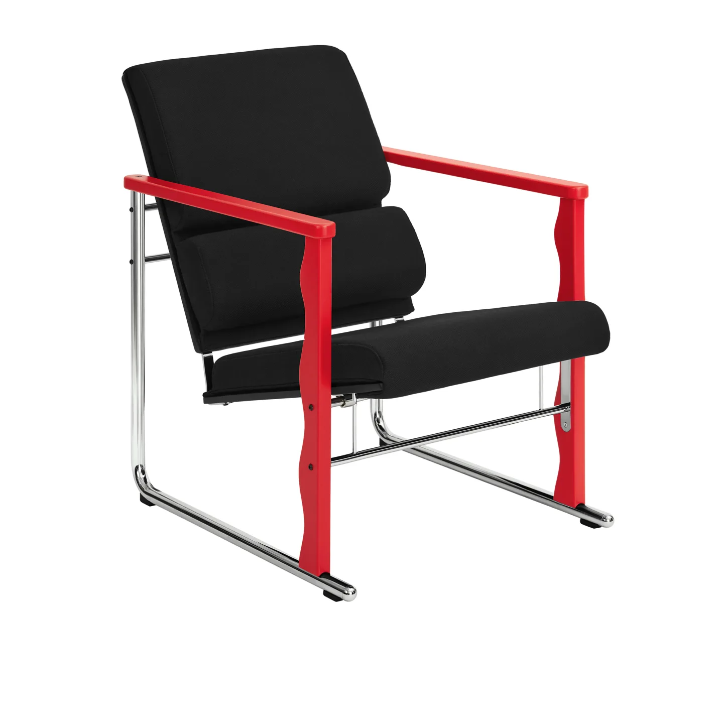 HEM - Experiment Lounge Chair 503, Red/Black - Fåtöljer - Flerfärgad - Metall/Trä/Skum
