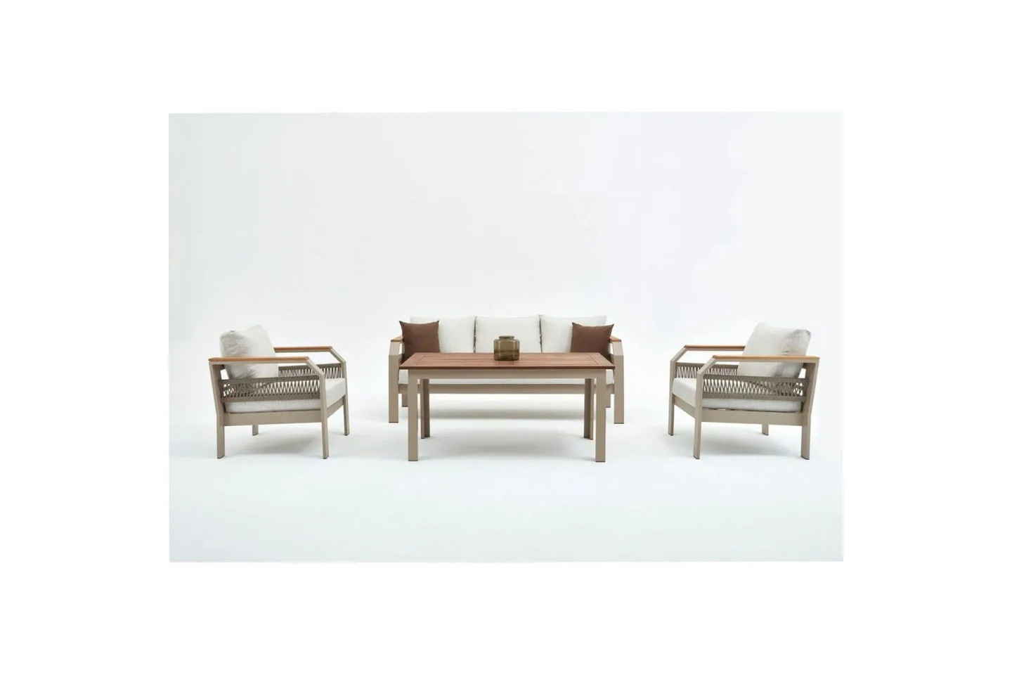 Trädgårdsloungeset Farra Beige - Beige