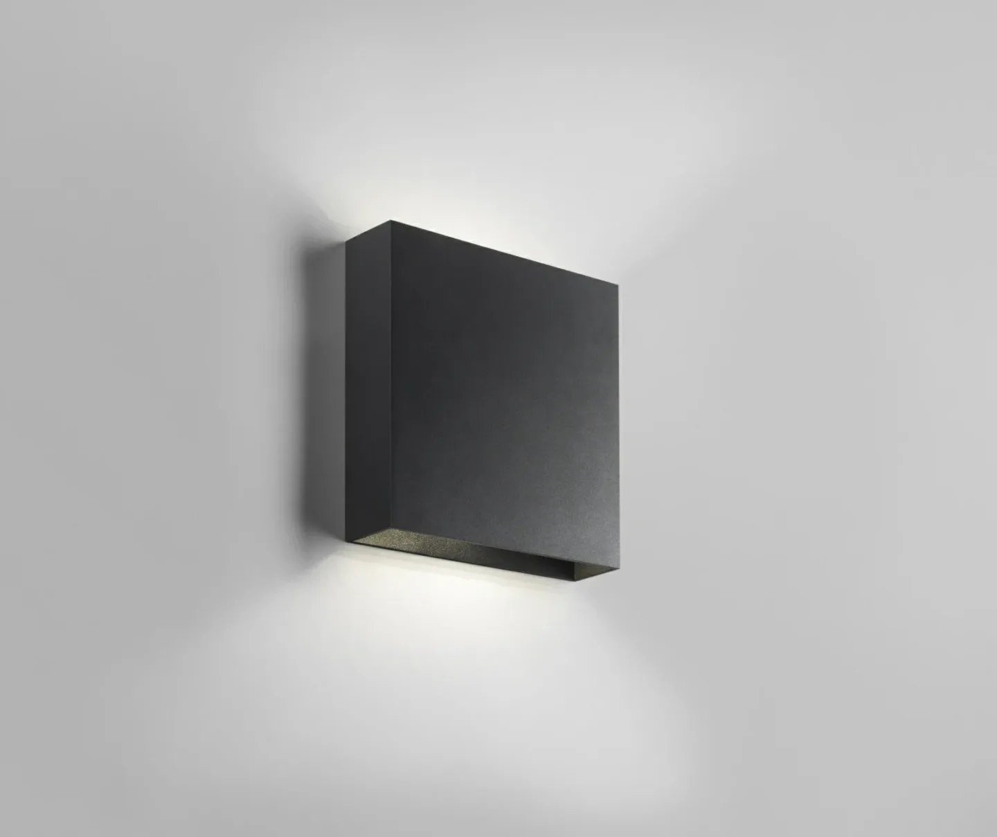 Compact W3 LED-vegglampe, svart, opp/ned - LIGHT-POINT - Stue - Aluminium