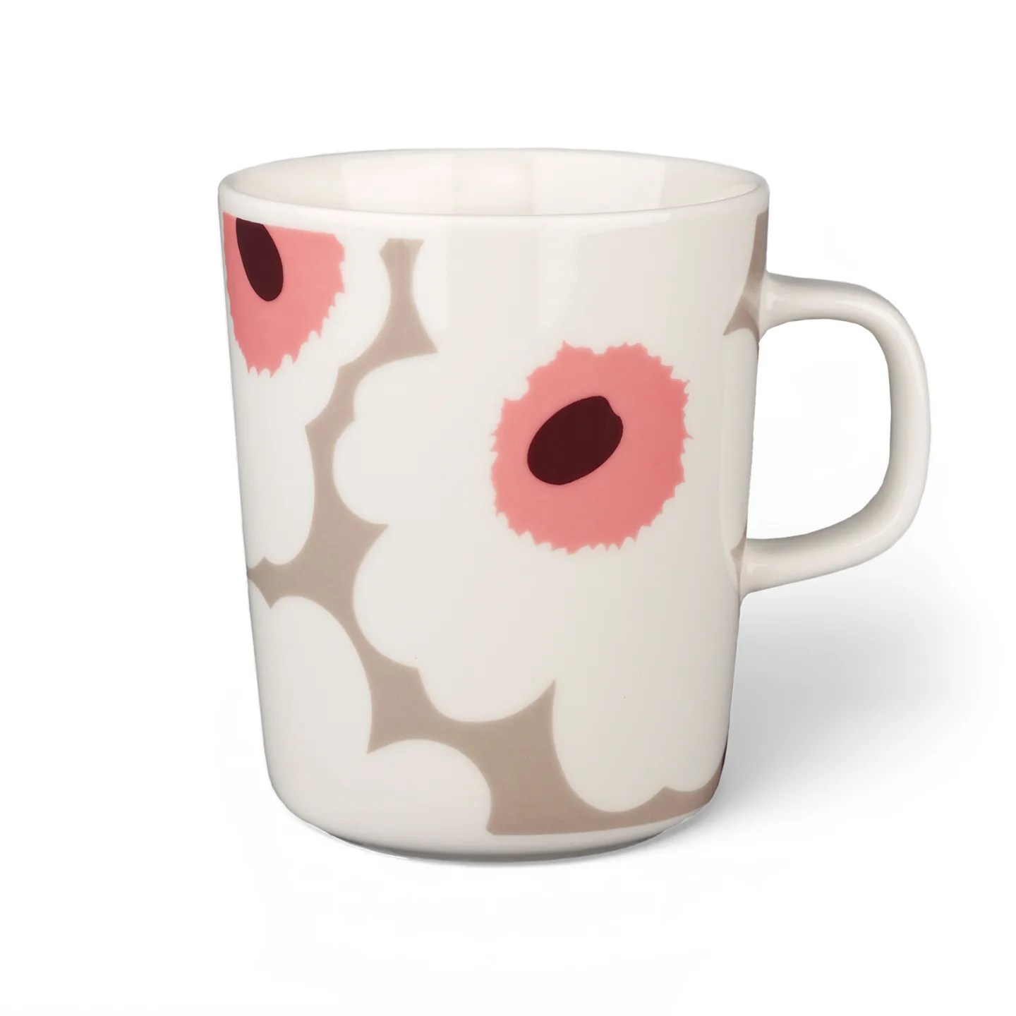 Marimekko - Unikko Mug 25 cl White Clay Rose - Kaffekoppar - Sami Ruotsalainen