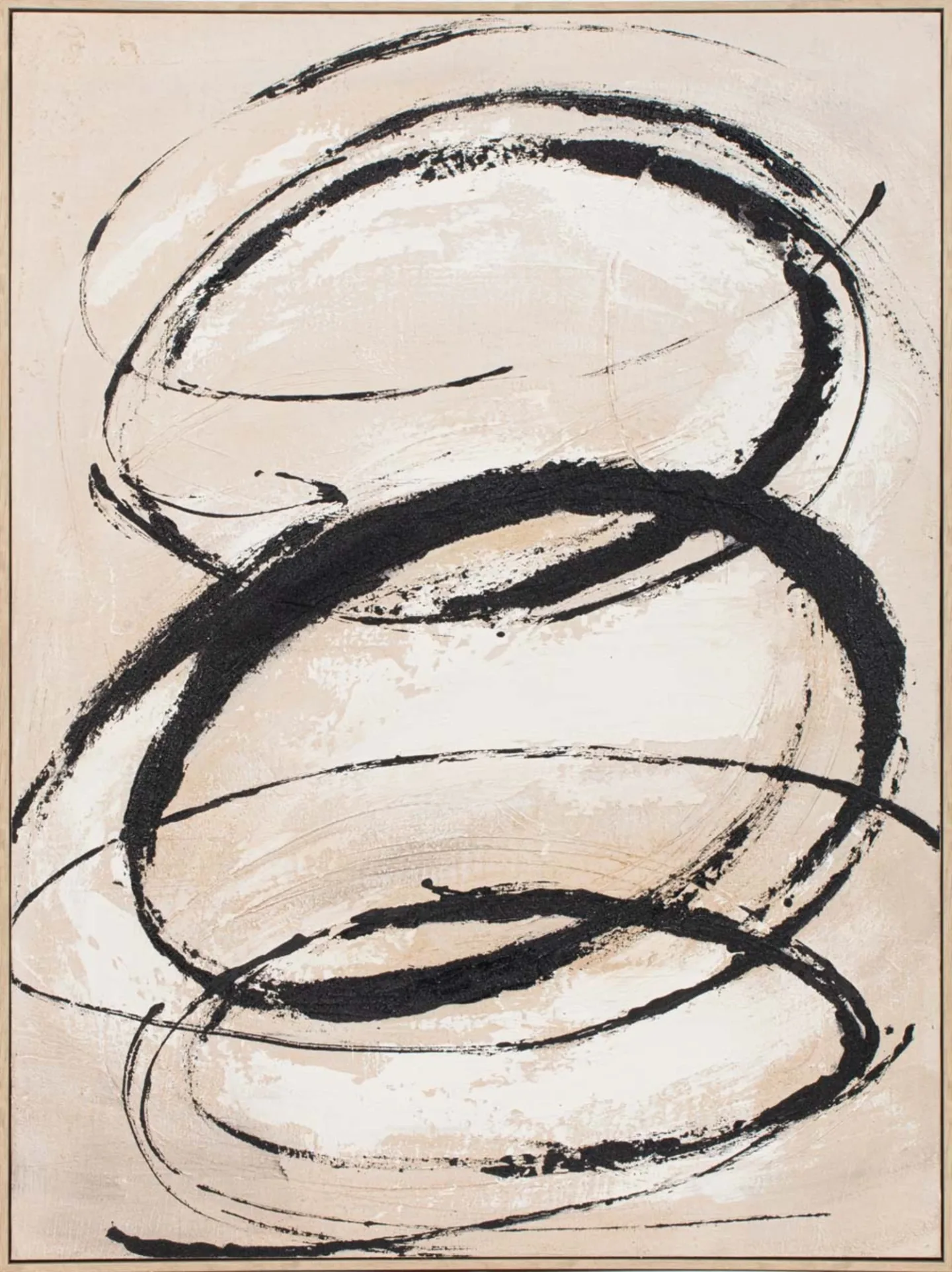 image LAND Gemälde Nature Swirls Graphite | Schubiger Möbel