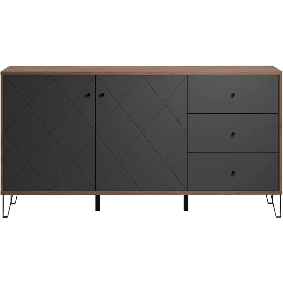 Sideboard Foster Eiche/graphit Holzwerkstoff B 183 H 76 cm