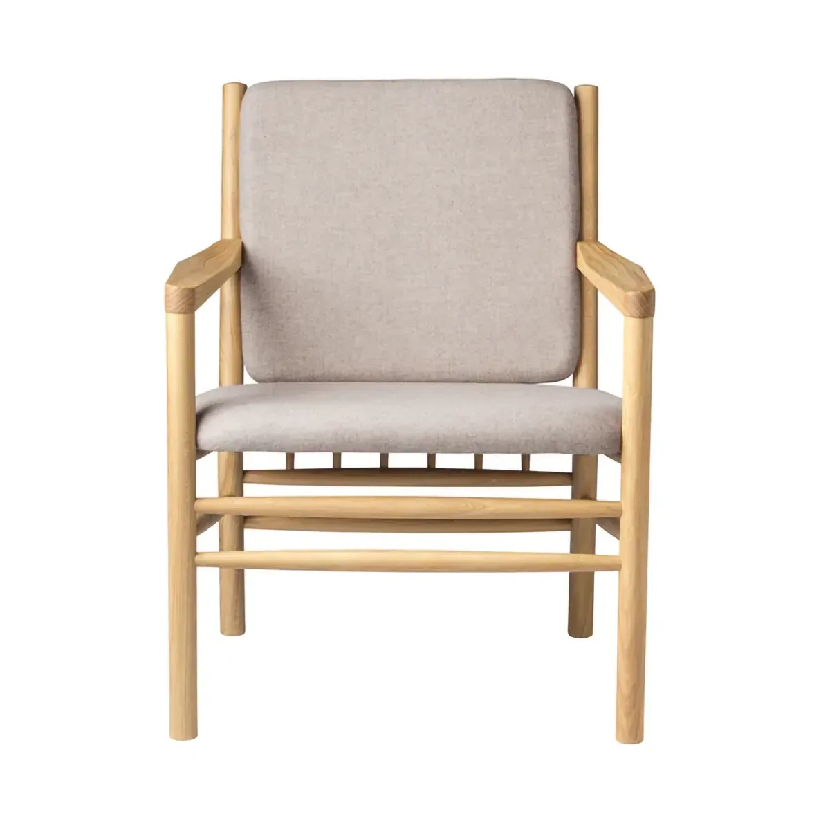 FDB Møbler J147 fåtölj Oak lacquered-light grey