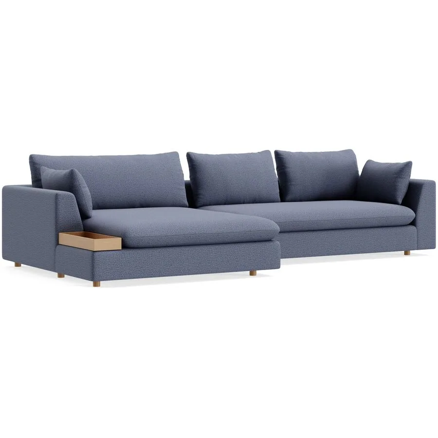 Ecksofa Milou Links Stoff dunkelblau B 334 T 165 cm - Möbel Konfigurator: Traummöbel individuell zusammenstellen