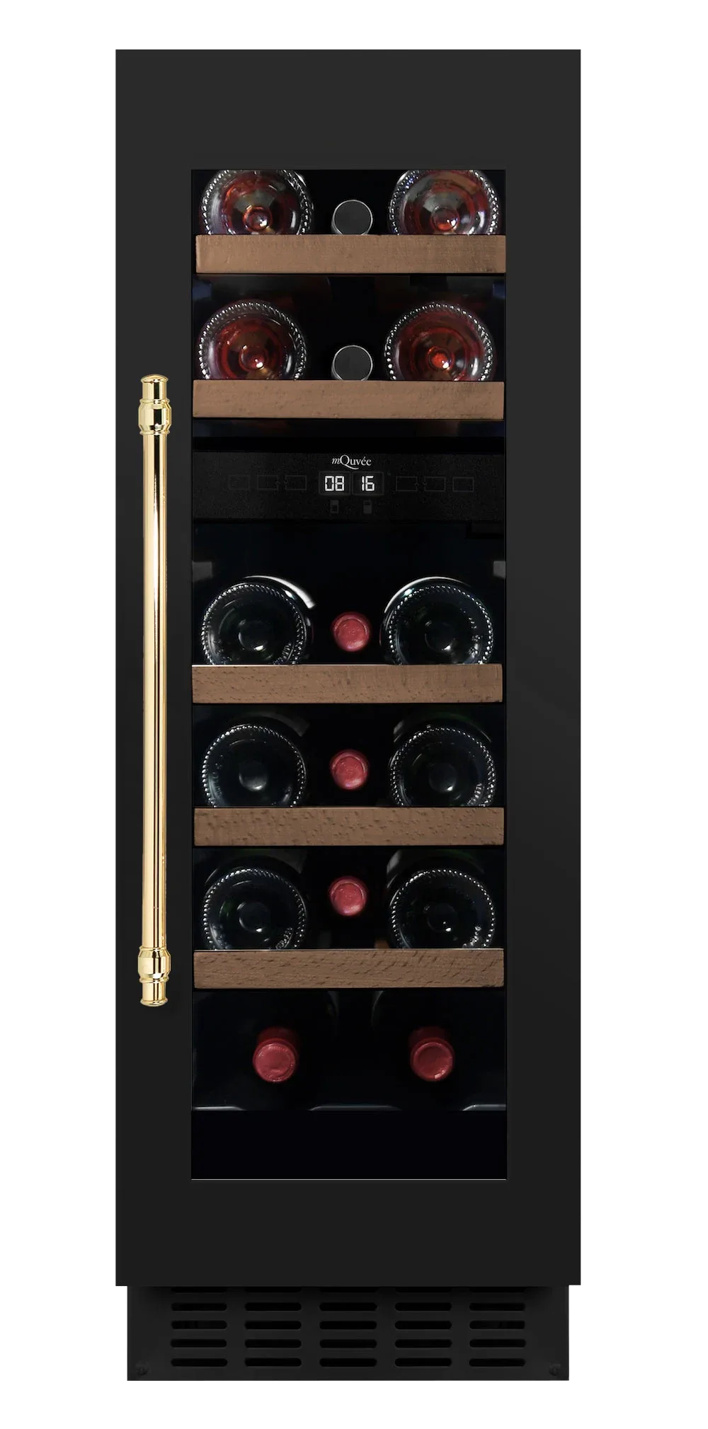 Unterbau-Weinkühlschrank - WineCave 780 30D Anthracite Black - Messinggriff