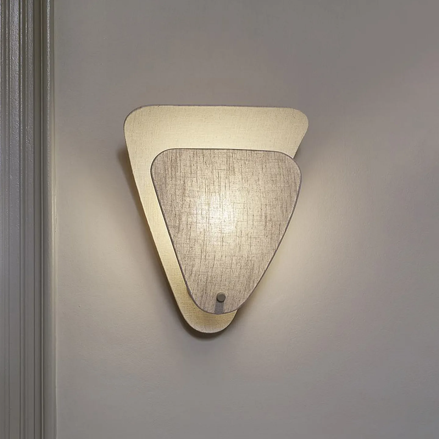 Coquillage Wandlampe cremefarben 33 cm Leinen - MARKET SET - Wohnzimmer - Design - Stoff / Textil - Einflammig