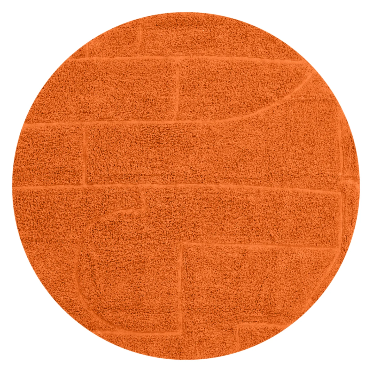 Runde tepper - Cremona Natural Cotton Shaggy (oransje) (Størrelse: Ø 200 cm)