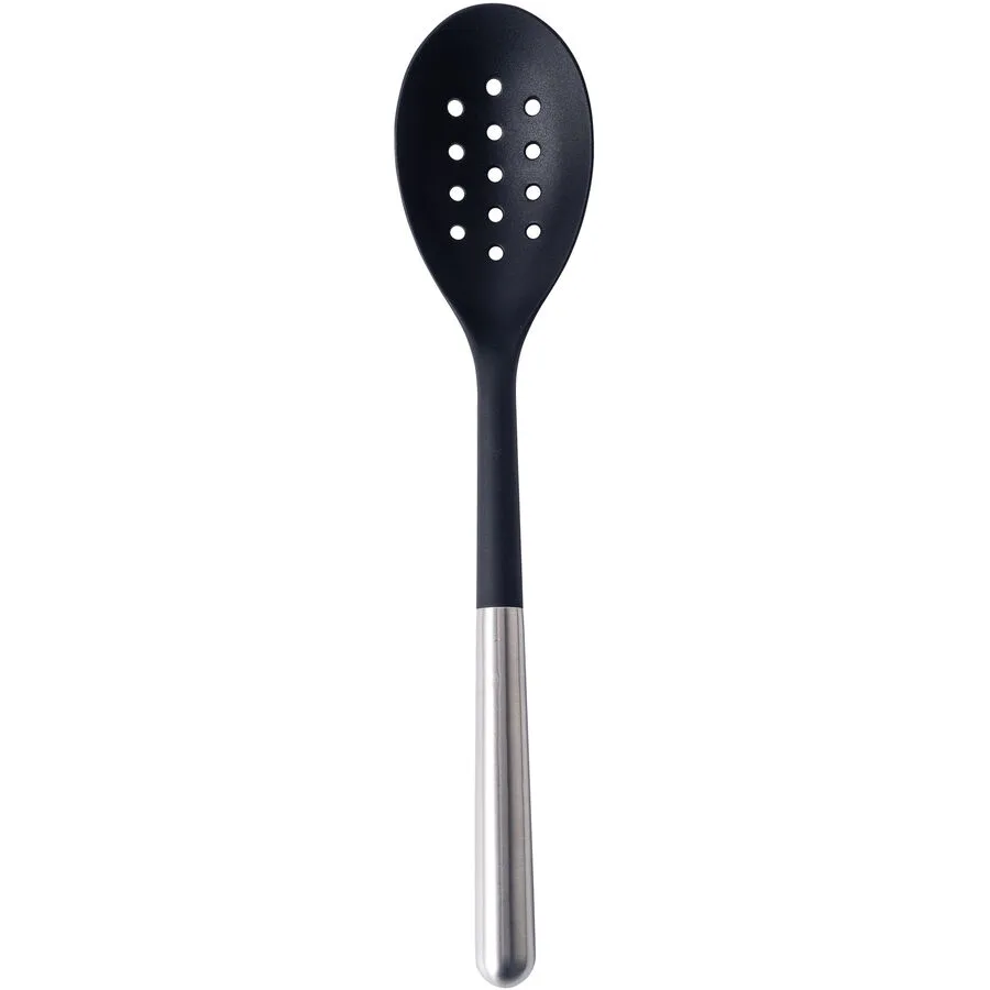 Schaumlöffel Premium Schwarz/Silber Edelstahl/Silikon 7 cm