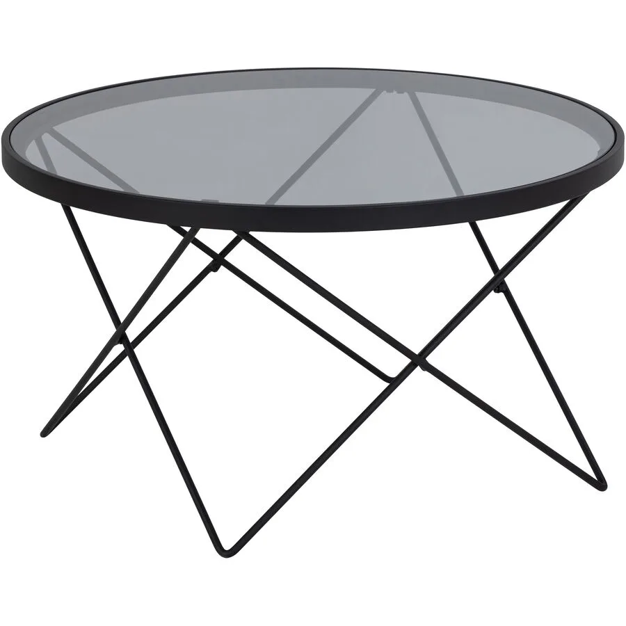 Salontisch Cuxton Grau Glas 80 cm