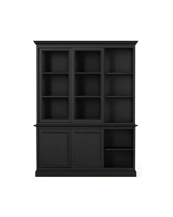 Assonet Vitrinenschrank modern black