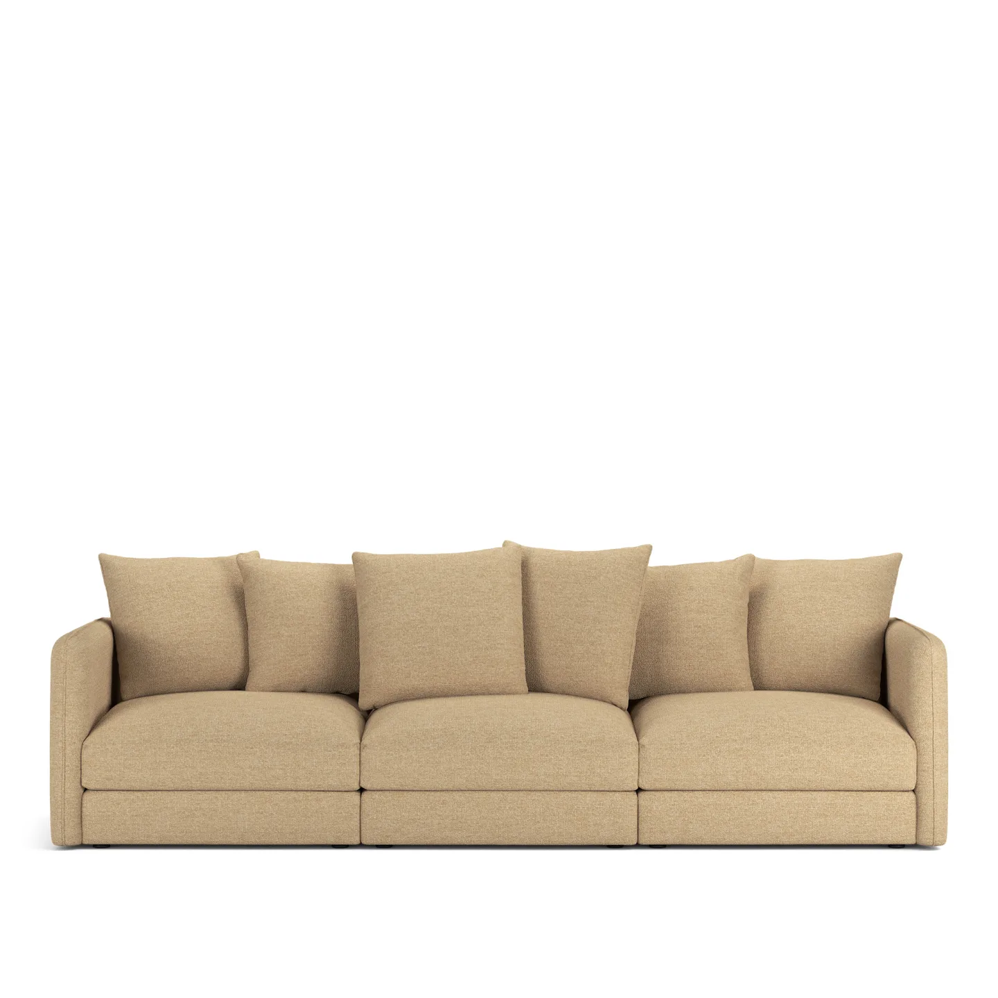 NOGA - Pavarotti 3-Seater, Fixed Cover, Cushion Variant 01, Lucinasco 03 - Soffor - Beige