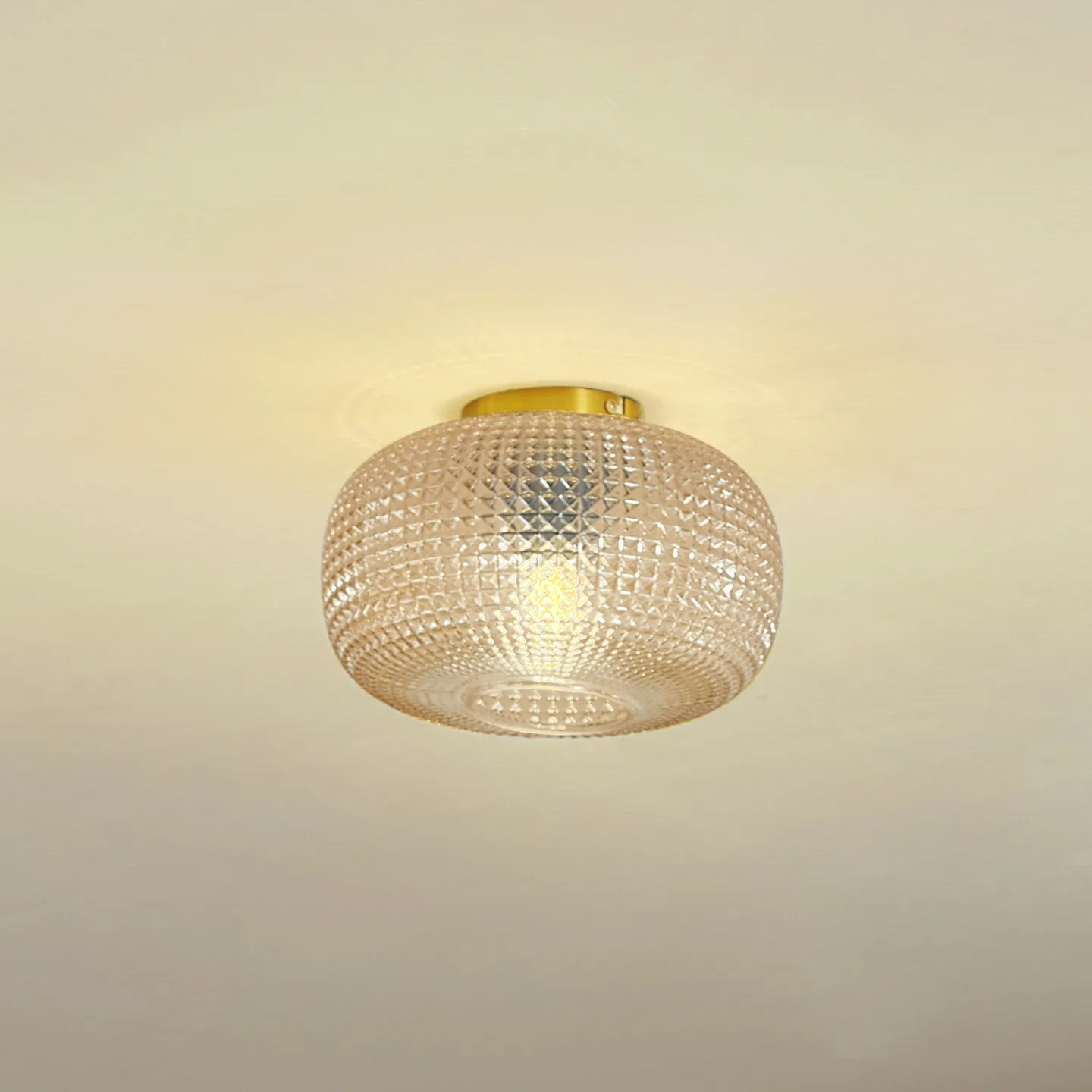 Hildur Deckenleuchte Ø 25 cm amber Glas - Lindby - Esszimmer - Einflammig