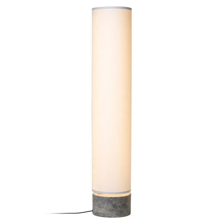 Unbound Stehleuchte H120 White - GUBI - Wohnzimmer - Skandinavisch - Stein - Mit Schirm