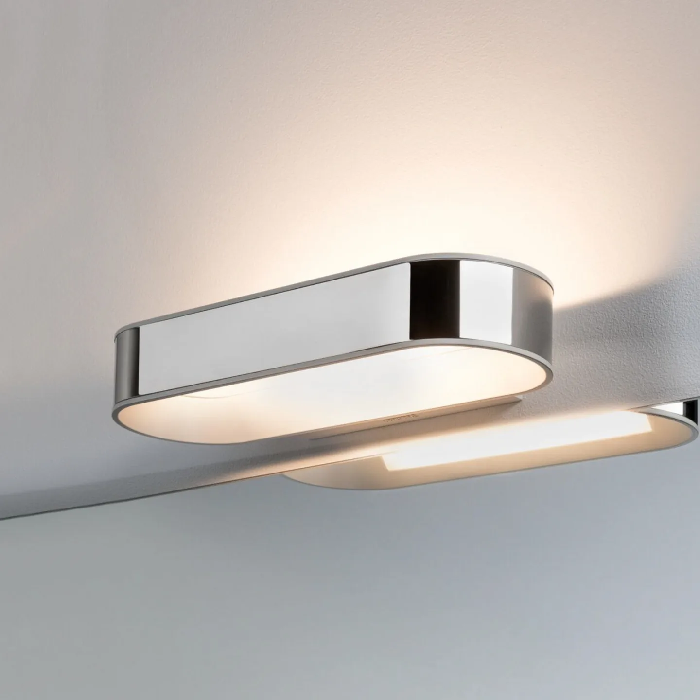 Agena LED vegglampe IP44 dimbar. Krom/matt hvit - Paulmann - Bad - Moderne - Aluminium - Med flere lyskilder