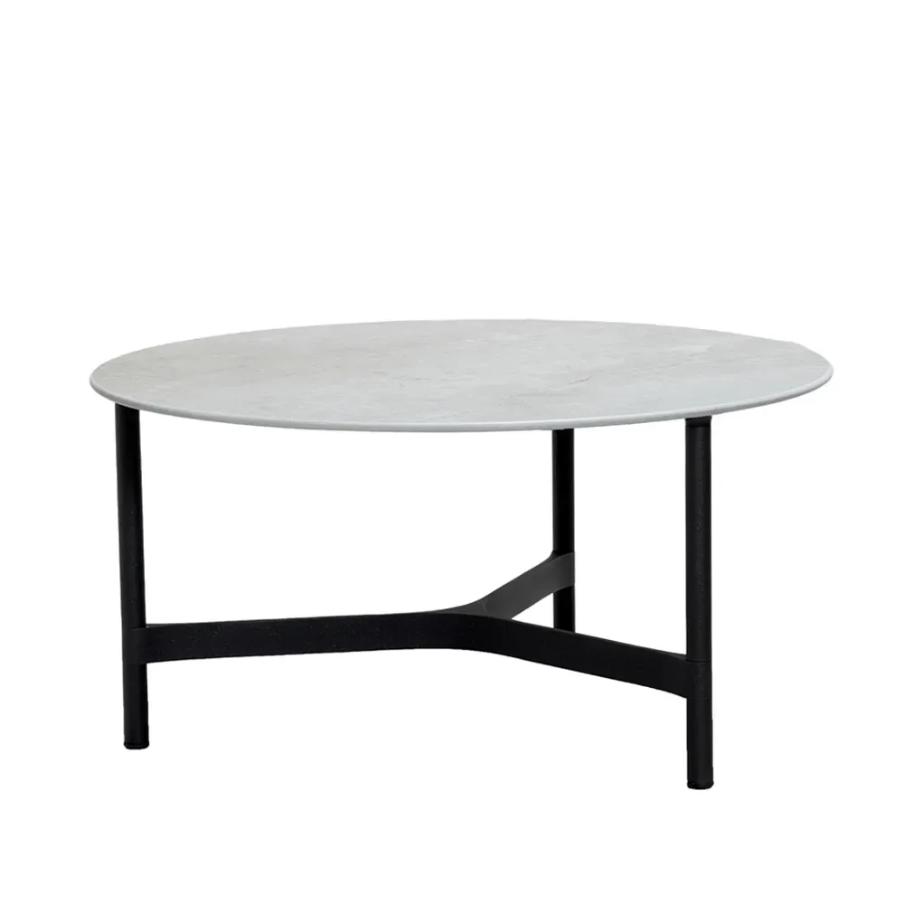 Cane-line Twist soffbord large Ø90 cm Fossil grey-lava grey