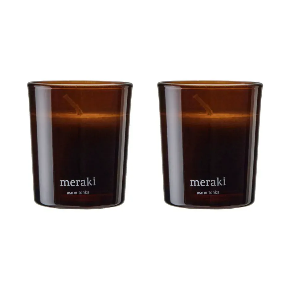 Meraki Meraki Duftkerze 12 Stunden 2er-Pack Warmer Tonka