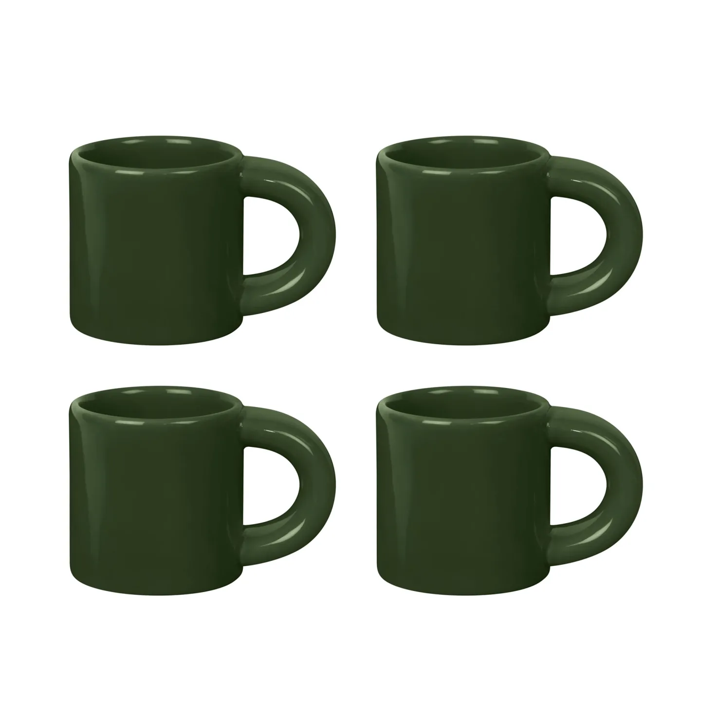 HEM - Bronto Espresso Cup (Set of 4) - Green - Espressokoppar - supergroup - Grön - Sten