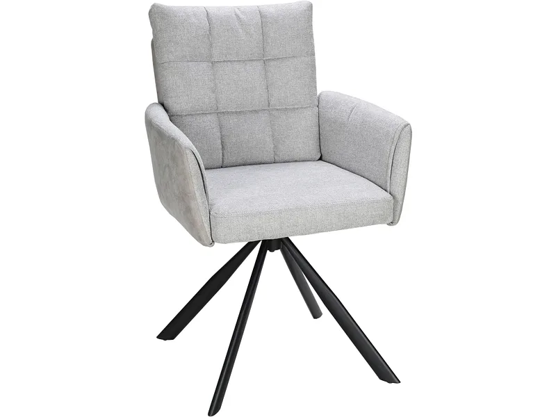 Stuhl TOM Stoff grau drehsitz
