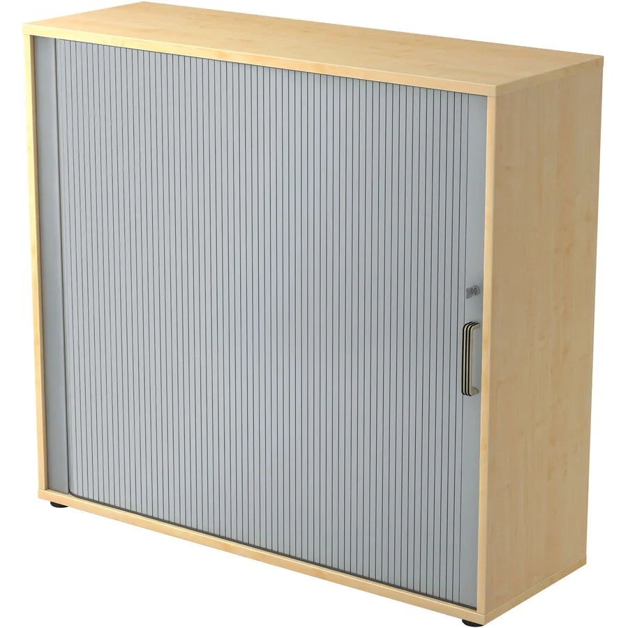Aktenschrank Office Silber, Ahorn Holzwerkstoff, Kunststoff B 120 H 110 cm