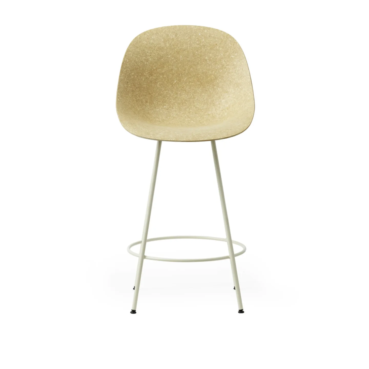 Normann Copenhagen - Mat Bar Chair 65 cm Cream Steel Hemp - Matstolar - Foersom & Hiort-Lorenzen - Beige - Naturmaterial/Metall
