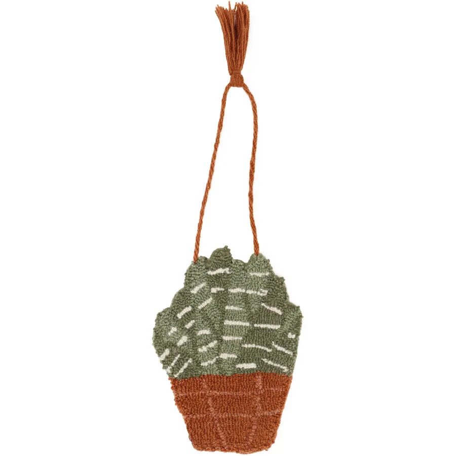 Wanddekoration Frederike green Wolle 20 x 30 cm