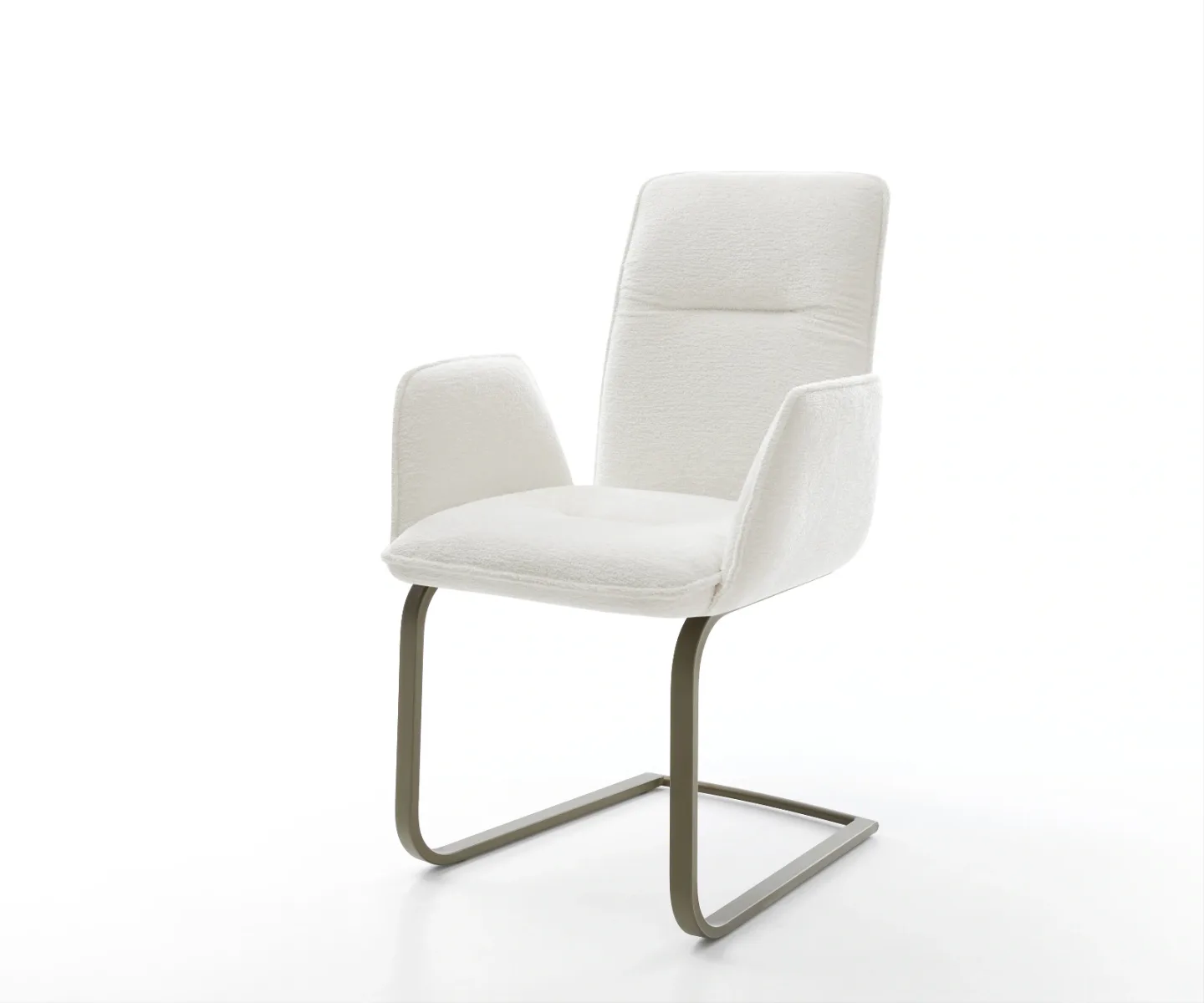 Freischwinger Vinja-Flex Bouclé Soft Beige Freischwinger flach Effektfinish Titan