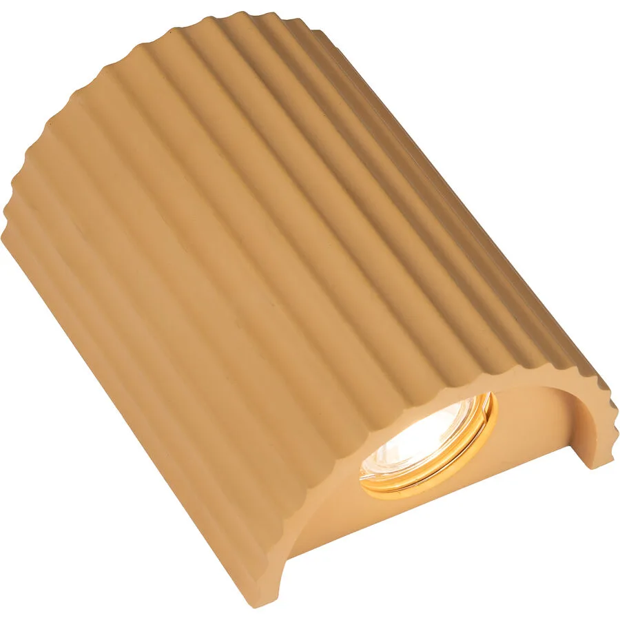 Wandlampe Enya Orange Gips 14 cm 18 cm - Farbe: ochre - LED - LED Energiesparlampen