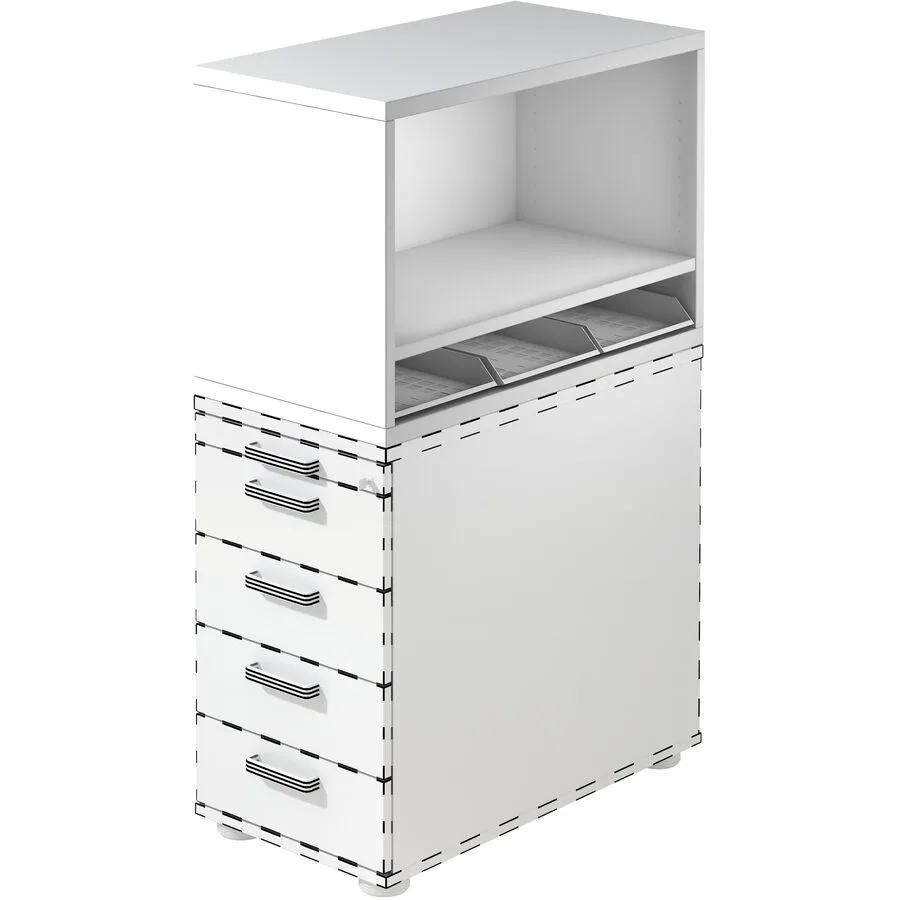 Standcontainer Office weiss Holzwerkstoff B 42.8 H 53 cm