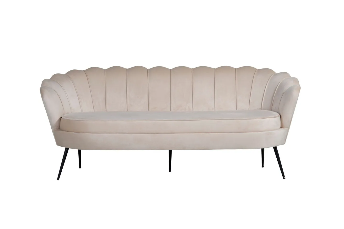 Calais 3-sits Soffa Sammet - Beige
