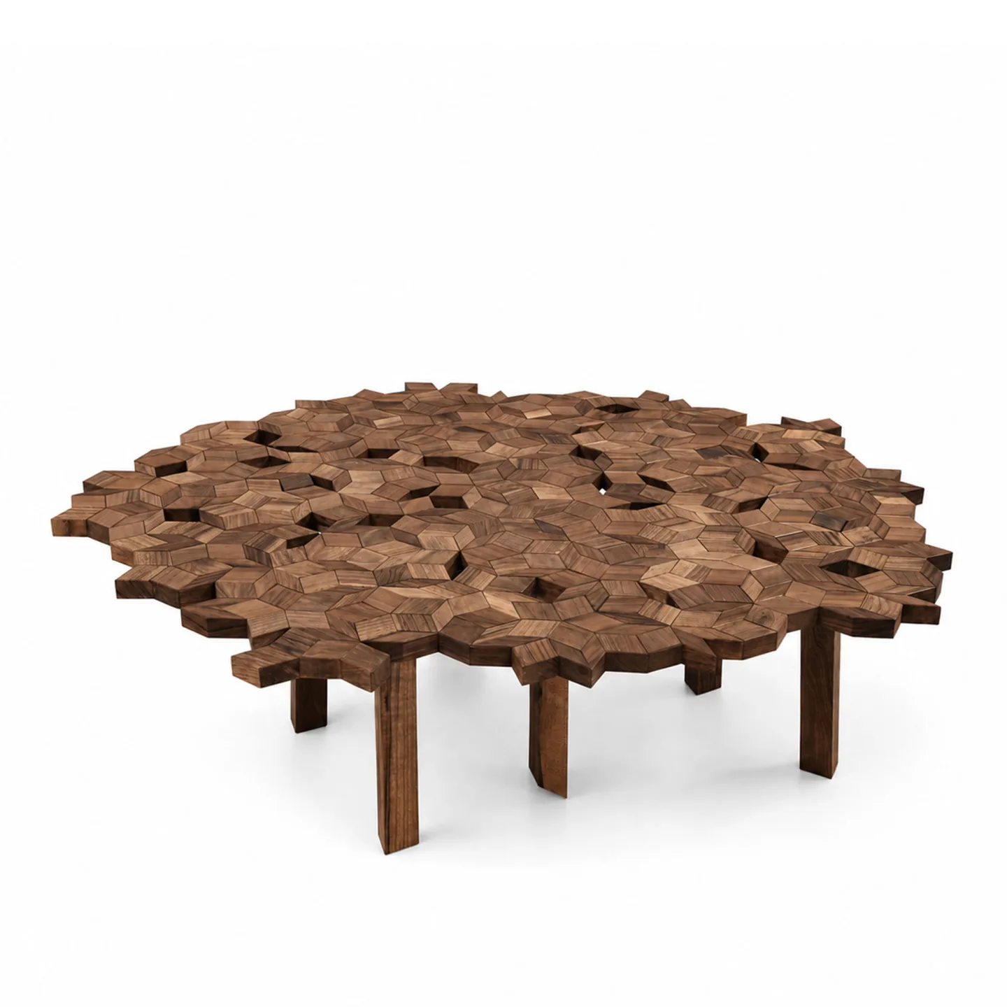 Zanat - Ombra Table, Oljad valnöt - Soffbord - Jasna Mujkic - Träfärgad - Trä