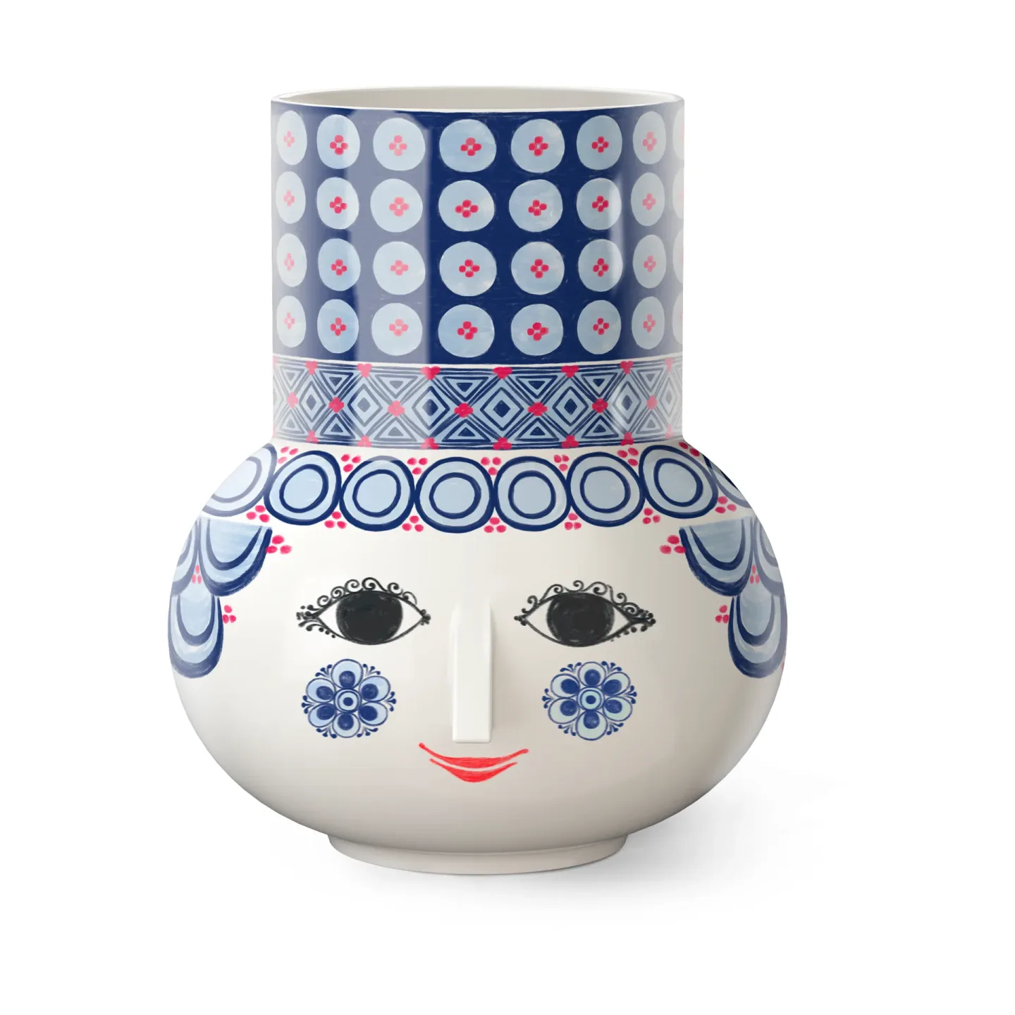 Bjørn Wiinblad Olga Vase 20 cm Blau